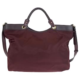 Salvatore Ferragamo-Salvatore Ferragamo Bordeaux Tote Bag-Dark red