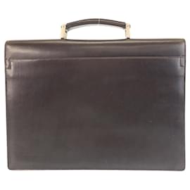 Prada-Prada Brown Leather Briefcase-Brown