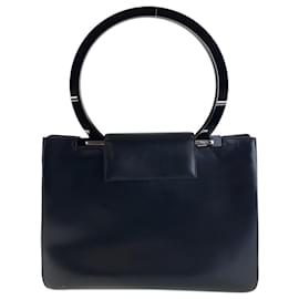 Salvatore Ferragamo-Salvatore Ferragamo Gancini Leather Tote Bag-Black,Red