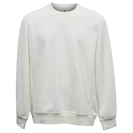 Brunello Cucinelli-Brunello Cucinelli Sweater in White Cotton-White,Cream