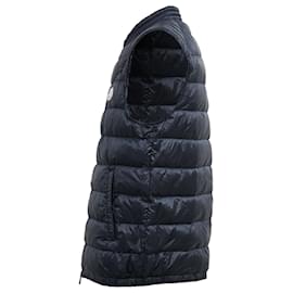 Moncler-Moncler Arv Quilted Shell Down Gilet in Navy Blue Nylon-Blue,Navy blue
