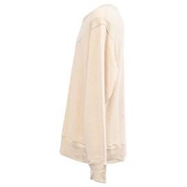 Acne-Acne Studios Oversized Face Patch Sweatshirt in Beige Cotton-Beige