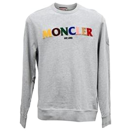 Moncler-Moncler Genius Logo Sweater in Grey Cotton -Grey