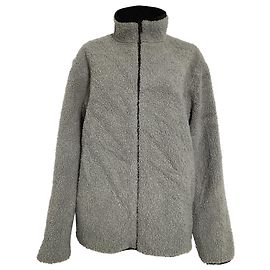 Theory Classon Zipped Fleece Jacket in Grey Polyester Grey