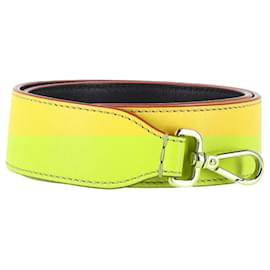 Fendi-Fendi Vitello Dolce Bi-Color Strap in Yellow Leather-Yellow