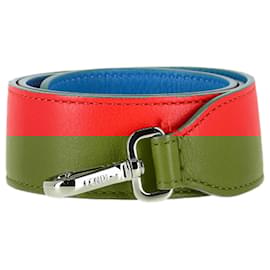 Fendi-Fendi Vitello Dolce Bi-Color Strap in Red Leather-Red