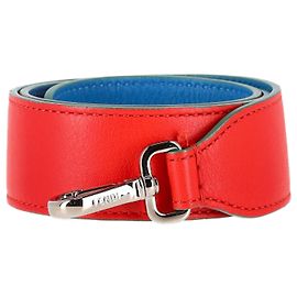 Fendi Vitello Dolce Sangle Bi-Color en Cuir Rouge Rouge