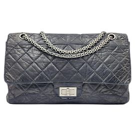 Chanel 2.55 Réédition Maxi Sac Double Rabat Gris