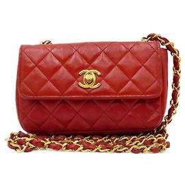 Chanel Timeless Classic Mini Crossbody Bag Red
