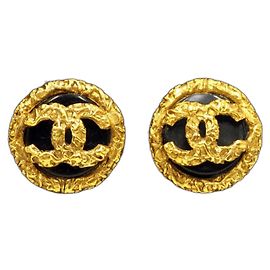 Orecchini a clip CC di Chanel 1993 Gold hardware