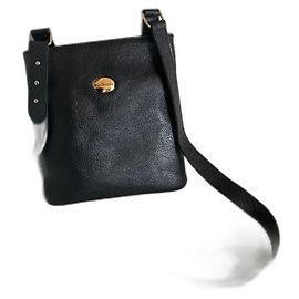 Bolsa transversal Mac Douglas em couro preto Preto