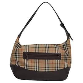 Autre Marque-Burberrys Nova Check Hand Bag Beige Auth 113098-Beige