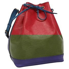 Louis Vuitton-LOUIS VUITTON Epi Noe Shoulder Bag Bicolor Red Blue M44084 LV Auth 113532-Red,Blue