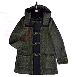 Chanel-Chanel New Runway Burgundy Tweed Parka Coat 42 FR-Multiple colors