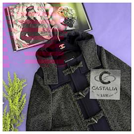 Chanel-Chanel New Runway Burgundy Tweed Parka Coat 42 FR-Multiple colors