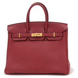 Hermès-Hermes Birkin 25 Handbag in Rouge Grenat-Red