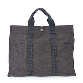 Hermès-Sac fourre-tout Hermes Gray-Marron