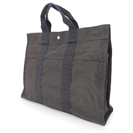 Hermès-Sac fourre-tout Hermes Gray-Marron