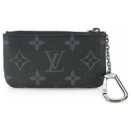 Louis Vuitton-Louis Vuitton Monogram Eclipse Coin Purse-Brown,Black