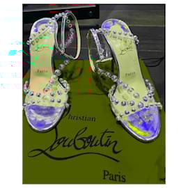 Christian Louboutin-High Heel T-Strap-Metallic