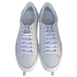 Sneakers Saint Laurent in pelle bianca 41 IT Bianco