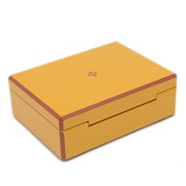 Hermès-Hermes Yellow Jewelry Chest-Yellow