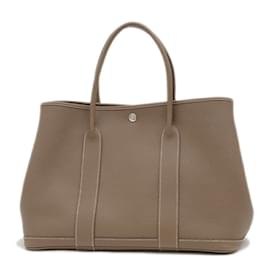 Hermès-Sac à main Hermes Garden PM 36-Taupe