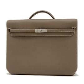 Hermès-Hermes Kelly Depeche 36 Handbag-Taupe