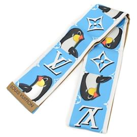 Louis Vuitton-Louis Vuitton Bandeau Animogram Penguin Scarf-Brown,White,Blue