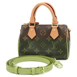 Louis Vuitton-Bolsa Nano Speedy Monograma Louis Vuitton M81085-Monograma
