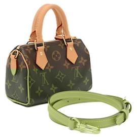 Louis Vuitton-Bolsa Nano Speedy Monograma Louis Vuitton M81085-Monograma