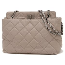 Chanel-Chanel 2.55 Large Chain Shoulder Bag-Brown