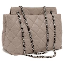 Chanel-Chanel 2.55 Large Chain Shoulder Bag-Brown