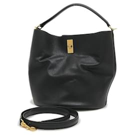 Céline-Celine Bucket 16 Seize Bag-Black