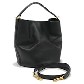 Céline-Celine Bucket 16 Seize Bag-Black