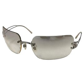Occhiali da sole Chanel CC Logo Argento Trasparente Senza Montatura 4068 Argento