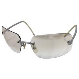 Chanel 4035 Rahmenlose silberne transparente Sonnenbrille Silber