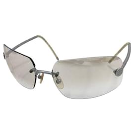 Chanel-Chanel Rimless Silver Transparent Clear Sunglasses 4035-Silvery