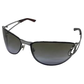 Christian Dior-Christian Dior Silver Grey Logo Sunglasses Diorissimo-Silvery,Grey