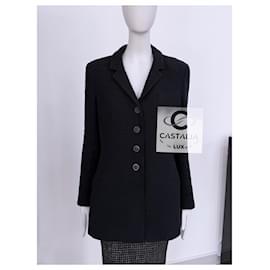 Chanel-Chanel Paris / Bombay CC Gripoix Buttons Black Tweed Jacket 42 FR-Black