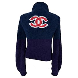 Chanel-New CС Teddy Bomber Jacket-Navy blue