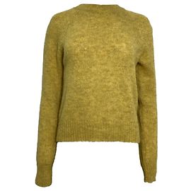 Pull brossé Dries Van Noten en alpaga jaune Jaune