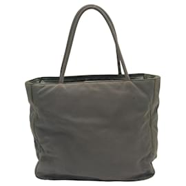 Prada-Prada Nylon Triangle Logo Khaki Tote Bag-Green