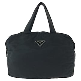 Prada-Prada Nylon Tessuto Logo Tote Bag-Black