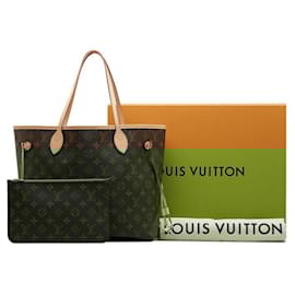 Louis Vuitton-Louis Vuitton Monogram Neverfull MM Tote Bag-Brown