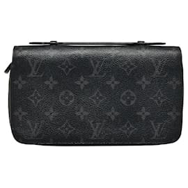 Louis Vuitton-Louis Vuitton Monogram Eclipse Zippy XL Round Long Wallet-Black