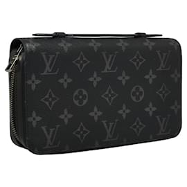 Louis Vuitton-Louis Vuitton Monogram Eclipse Zippy XL Round Long Wallet-Black