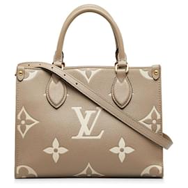 Louis Vuitton-Louis Vuitton Monogram Empreinte On the Go PM Tote Bag-Beige