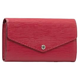 Louis Vuitton-Louis Vuitton Epi Portefeuille Sarah Long Wallet-Fuschia
