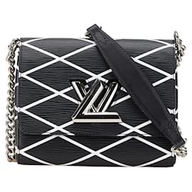Louis Vuitton-Louis Vuitton Epi Twist PM Chain Shoulder Bag-Black,White